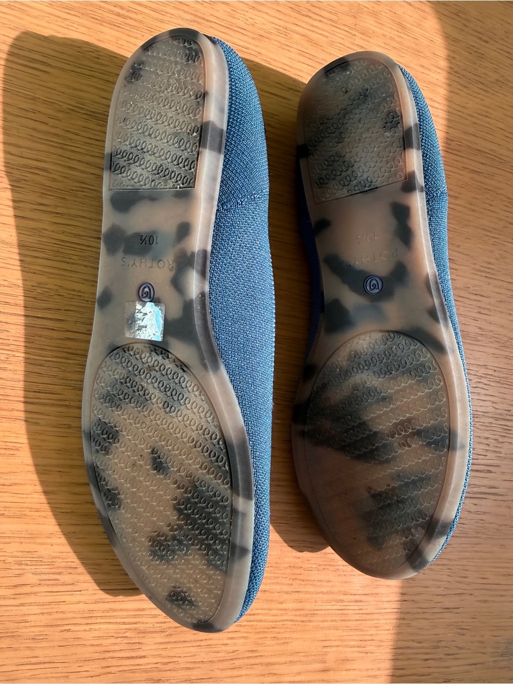 Rothy's Women's Teal Knit Ballet Flats - Picture 2 of 4